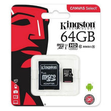 Carica l&#39;immagine nel visualizzatore di Gallery, Scheda Di Memoria Micro SD con Adattatore Kingston SDCS2 100 MB/s exFAT