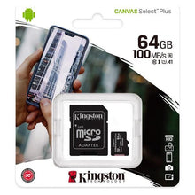 Carica l&#39;immagine nel visualizzatore di Gallery, Scheda Di Memoria Micro SD con Adattatore Kingston SDCS2 100 MB/s exFAT