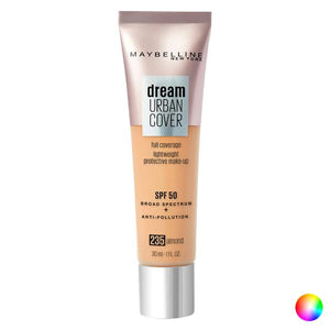 Base per Trucco Fluida Dream Urban Cover Maybelline SPF50 (30 ml)