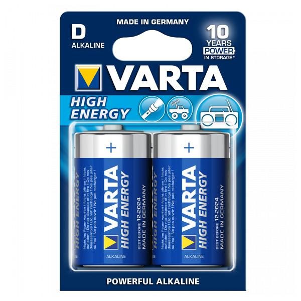 Batterie Varta LR20 D 1,5 V 16500 mAh High Energy (2 pcs) Azzurro - New Shop Generation