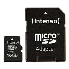 Carica l&#39;immagine nel visualizzatore di Gallery, Scheda Di Memoria Micro SD con Adattatore INTENSO 34234 UHS-I Premium Nero - New Shop Generation