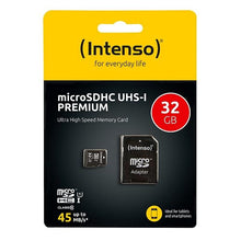 Carica l&#39;immagine nel visualizzatore di Gallery, Scheda Di Memoria Micro SD con Adattatore INTENSO 34234 UHS-I Premium Nero - New Shop Generation