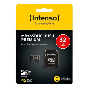 Scheda Di Memoria Micro SD con Adattatore INTENSO 34234 UHS-I Premium Nero - New Shop Generation