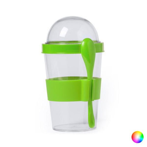 Bicchiere con Coperchio e Cucchiaio (420 ml) 145572 - New Shop Generation