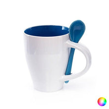 Carica l'immagine nel visualizzatore di Gallery, Tazza con Cucchiaino (350 ml) Bicolore 149459 - New Shop Generation