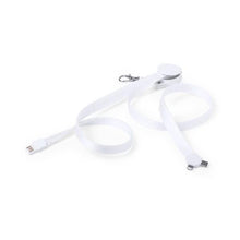 Carica l&#39;immagine nel visualizzatore di Gallery, Laccio da Collo con Caricabatterie USB-C, Micro USB e Lightning Bianco 146145 - New Shop Generation
