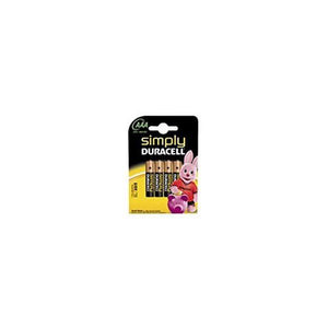 Batterie Alcaline DURACELL Simply DURSIMLR3P4B LR03 AAA 1.5V (4 pcs) - New Shop Generation
