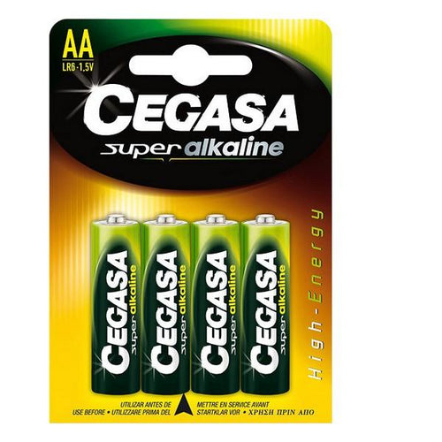 Batterie Alcaline Cegasa LR6 AA 1,5V (4 uds) - New Shop Generation