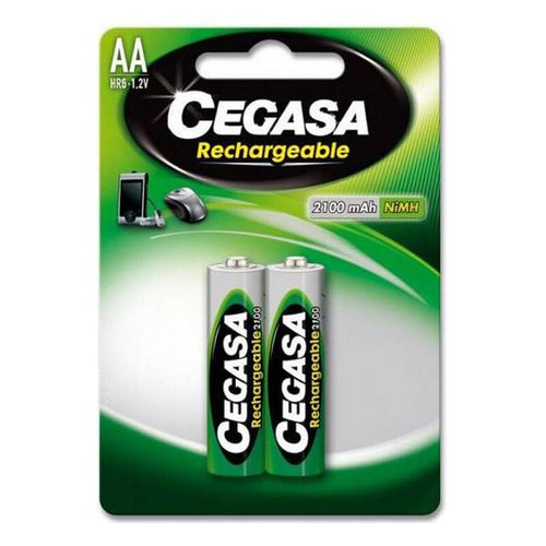 Batterie Ricaricabili Cegasa HR6 2100 mAh (2 uds) - New Shop Generation