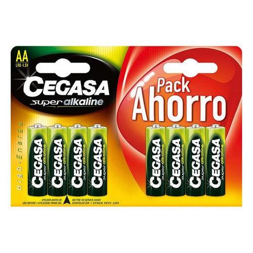 Batterie Alcaline Cegasa LR6 AA 1,5V (8 uds) - New Shop Generation