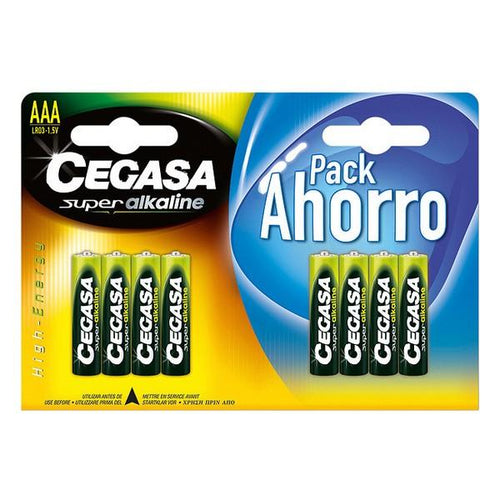Batterie Alcaline LR03 Cegasa AAA 1,5V (8 uds) - New Shop Generation