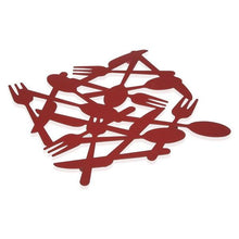Carica l'immagine nel visualizzatore di Gallery, Sottopentola Metallo (21,5 x 1 x 21,5 cm) Rosso