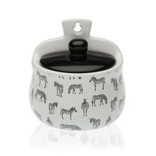Carica l'immagine nel visualizzatore di Gallery, Portasale con Coperchio Zebra Ceramică - New Shop Generation