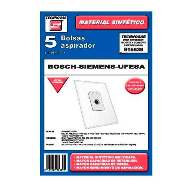 Sacchetto di Ricambio per Aspirapolvere Tecnhogar 915639 (5 uds) - New Shop Generation