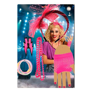 Accessori per travestimenti Anni 80 Rosa (7 Pcs) - New Shop Generation