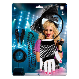 Accessori per travestimenti Anni 80 Nero (7 Pcs) - New Shop Generation