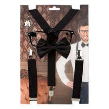 Carica l&#39;immagine nel visualizzatore di Gallery, Accessori per travestimenti Bretelle Papillon Nero - New Shop Generation