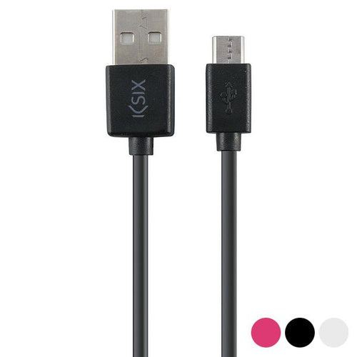 Cavo di Dati/Ricarica con USB KSIX Micro USB 1 m Nero - New Shop Generation