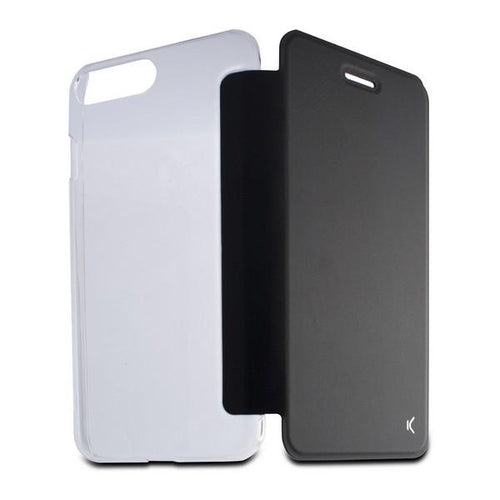 Custodia Folio per Cellulare Iphone 8 Plus KSIX Crystal Nero - New Shop Generation
