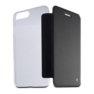 Custodia Folio per Cellulare Iphone 8 Plus KSIX Crystal Nero - New Shop Generation