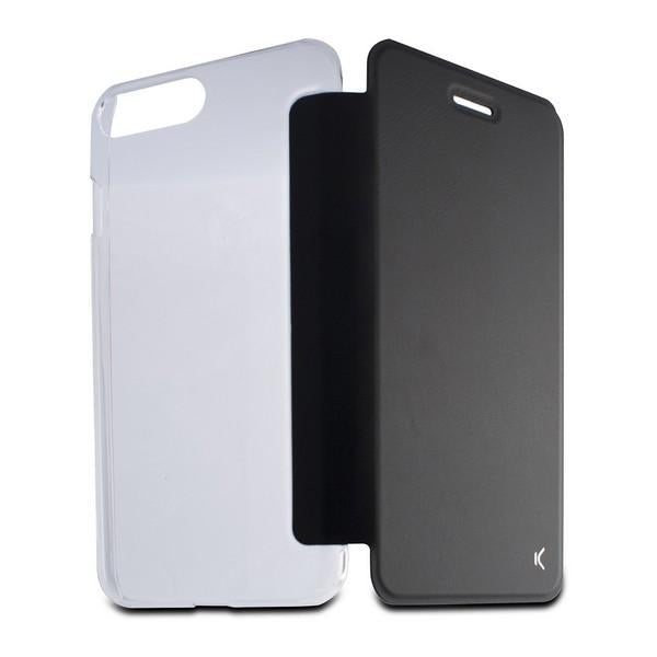 Custodia Folio per Cellulare Iphone 8 Plus KSIX Crystal Nero - New Shop Generation