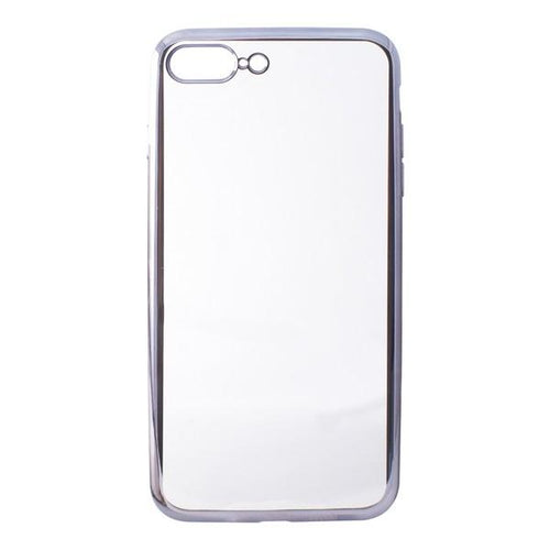 Custodia per Cellulare Iphone 7 Plus/8 Plus Contact Flex Metal TPU Trasparente Grigio Metallizzato - New Shop Generation