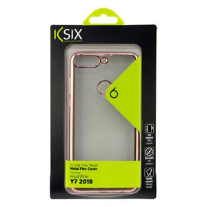 Custodia per Cellulare Huawei Y7 2018 KSIX Flex Metal TPU Flessibile - New Shop Generation