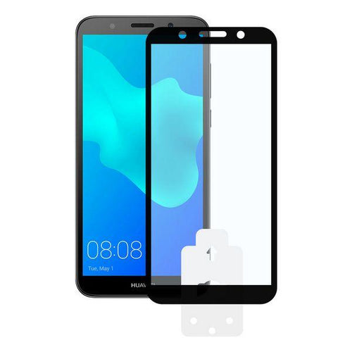 Protettore Schermo Vetro Temprato per Cellulare Huawei Y5 2018 KSIX 2.5D Nero - New Shop Generation