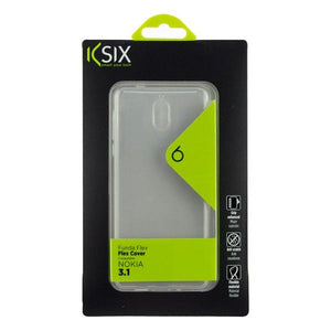Custodia per Cellulare Nokia 3.1 KSIX Flex TPU Trasparente - New Shop Generation