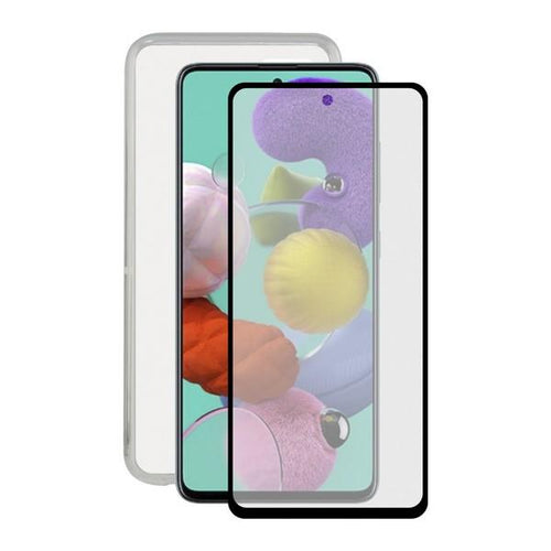 Protettore Schermo Vetro Temprato per Cellulare + Custodia per Cellulare Samsung Galaxy A71 Contact - New Shop Generation