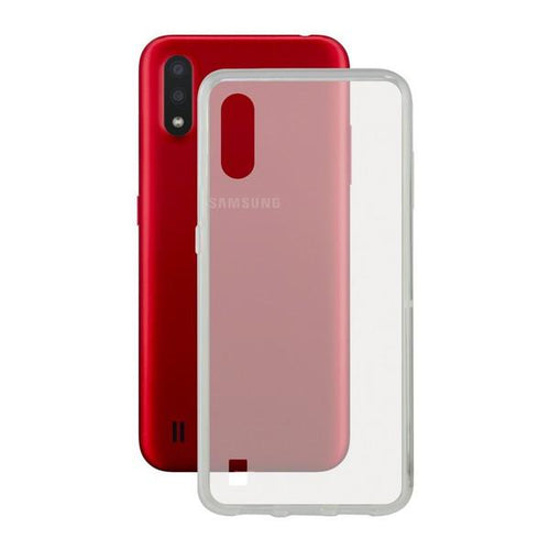 Custodia per Cellulare con Bordo TPU Samsung Galaxy A01 KSIX Flex Trasparente - New Shop Generation