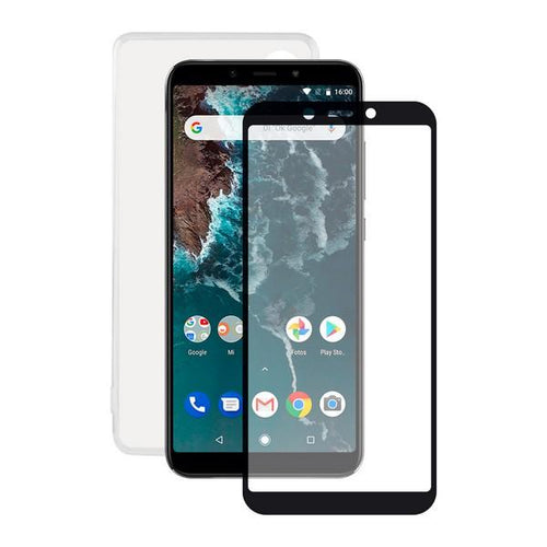 Protettore Schermo Vetro Temprato per Cellulare + Custodia per Cellulare Xiaomi Mi A2 Contact - New Shop Generation