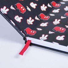 Carica l&#39;immagine nel visualizzatore di Gallery, Agenda con Segnalibro Mickey Mouse A5 Nero - New Shop Generation