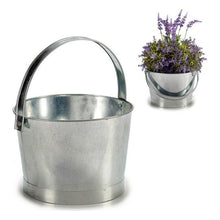Carica l'immagine nel visualizzatore di Gallery, Secchio Argento Zinco (25 x 16,5 x 26,5	cm) - New Shop Generation
