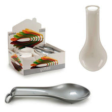Carica l'immagine nel visualizzatore di Gallery, Poggiamestolo Bianco Argento Plastica (11 x 3 x 26 cm) - New Shop Generation