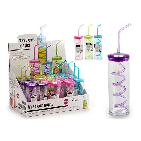 Bicchiere con Cannuccia (6 x 24 x 6 cm) 330 ml - New Shop Generation