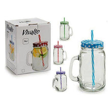 Carica l'immagine nel visualizzatore di Gallery, Boccale con Coperchio e Cannuccia Vivalto 700 ml (9 x 16 x 12 cm) - New Shop Generation