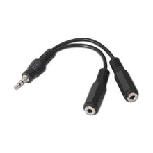 Carica l'immagine nel visualizzatore di Gallery, Cavo Audio Jack (3,5 mm) Divisore NANOCABLE 10.24.1200 15 cm Nero - New Shop Generation