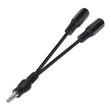 Carica l'immagine nel visualizzatore di Gallery, Cavo Audio Jack (3,5 mm) Divisore NANOCABLE 10.24.1200 15 cm Nero - New Shop Generation