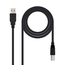 Carica l'immagine nel visualizzatore di Gallery, Cavo USB A con USB B NANOCABLE 10.01.0104-BK 3 m Nero - New Shop Generation
