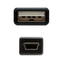 Carica l'immagine nel visualizzatore di Gallery, Cavo USB  con Mini USB NANOCABLE 10.01.0401 Nero (1 M) - New Shop Generation