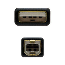 Carica l'immagine nel visualizzatore di Gallery, Cavo USB 2.0 A con USB B NANOCABLE 10.01.120 Nero - New Shop Generation