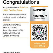 Carica l'immagine nel visualizzatore di Gallery, Cavo HDMI NANOCABLE HDMI V2.0, 1m 10.15.3601 V2.0 4K 1 m Nero - New Shop Generation