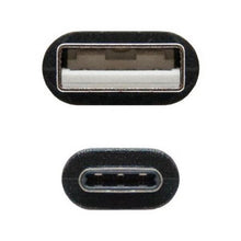 Carica l'immagine nel visualizzatore di Gallery, Cavo USB A con USB C NANOCABLE 10.01.210 Nero