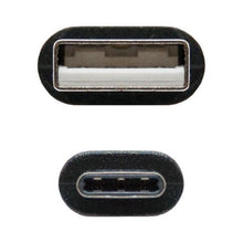 Carica l'immagine nel visualizzatore di Gallery, Cavo USB A con USB C NANOCABLE 10.01.210 Nero