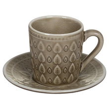 Carica l'immagine nel visualizzatore di Gallery, Tazza con Piatto Natural (15 x 15 x 10 cm) Gres - New Shop Generation
