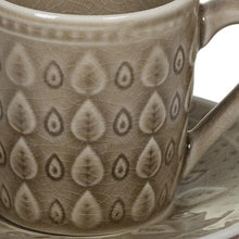 Carica l'immagine nel visualizzatore di Gallery, Tazza con Piatto Natural (15 x 15 x 10 cm) Gres - New Shop Generation