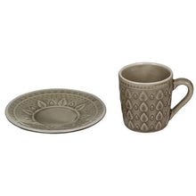Carica l'immagine nel visualizzatore di Gallery, Tazza con Piatto Natural (15 x 15 x 10 cm) Gres - New Shop Generation