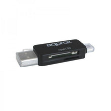 Carica l'immagine nel visualizzatore di Gallery, Lettore di Schede approx! FLTLFL0083 APPC33 Micro SD/SD/MMC Micro USB 480 Mbps 32 GB Nero