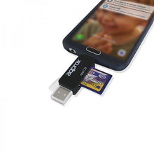 Carica l'immagine nel visualizzatore di Gallery, Lettore di Schede approx! FLTLFL0083 APPC33 Micro SD/SD/MMC Micro USB 480 Mbps 32 GB Nero